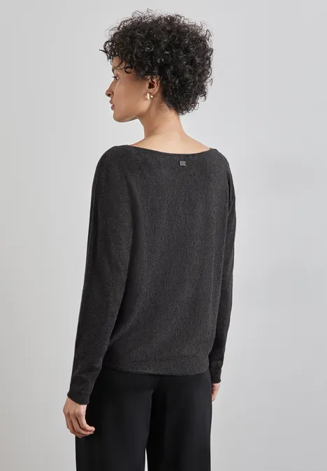 Basic Dolman Pullover anthracite melange