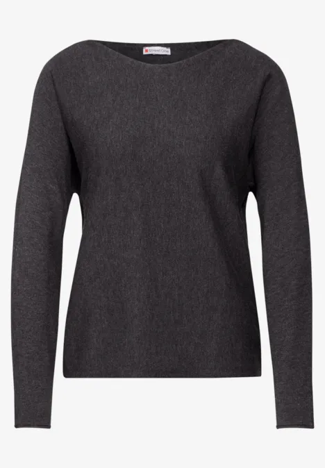 Basic Dolman Pullover anthracite melange