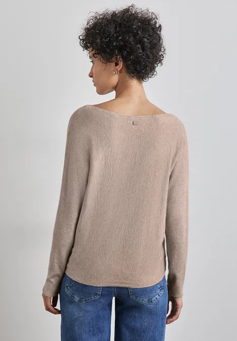 Basic Dolman Pullover warm taupe mel.