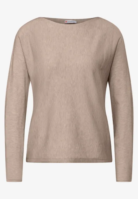 Basic Dolman Pullover warm taupe mel.