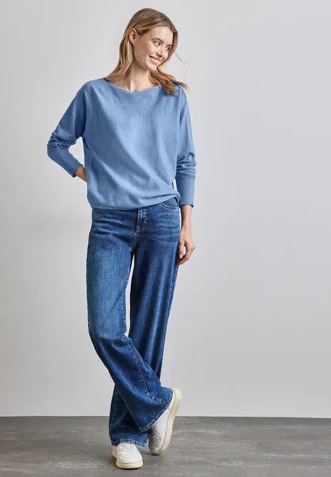 Pullover basique Dolman blissful blue mel.