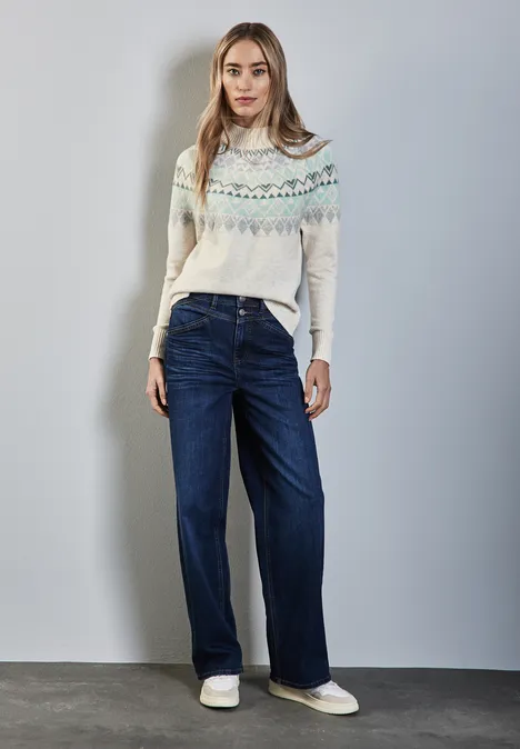 Pullover im Norweger-Stil cream white melange