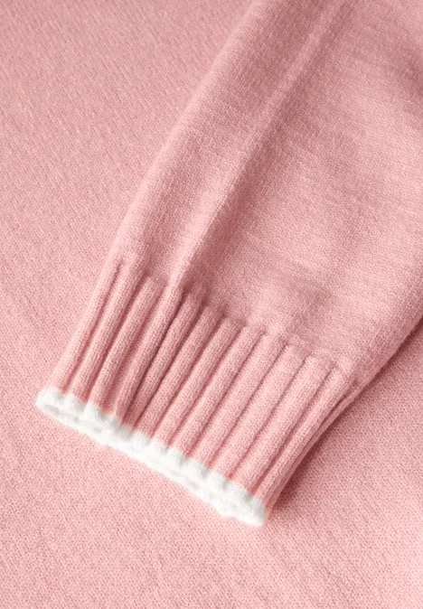 Pullover mit Stehkragen petal rose mel.