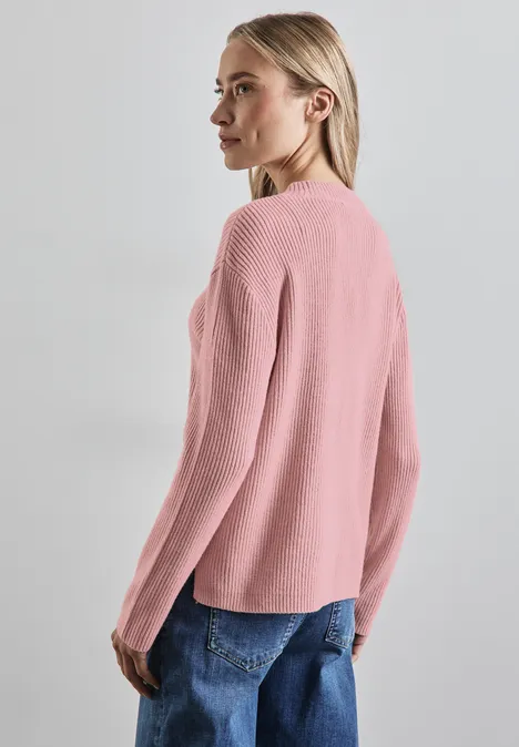 Strukturpullover petal rose mel.