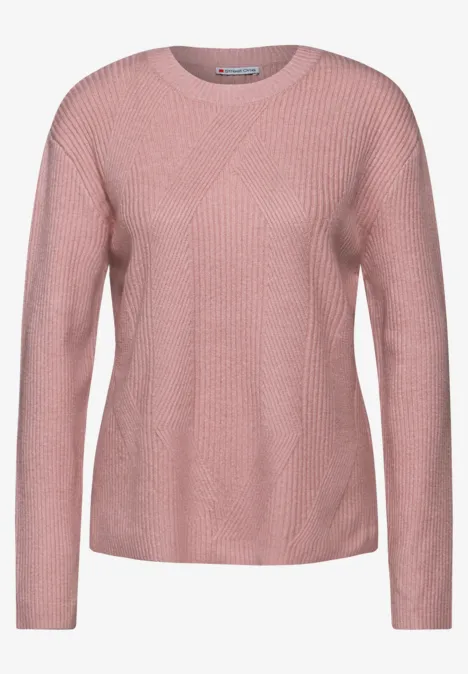 Strukturpullover petal rose mel.