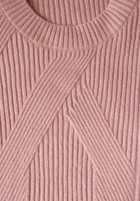 Strukturpullover petal rose mel.