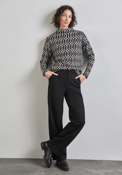 Jaquard Pullover Black