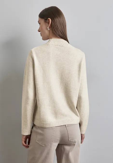 Strickpullover cream white melange