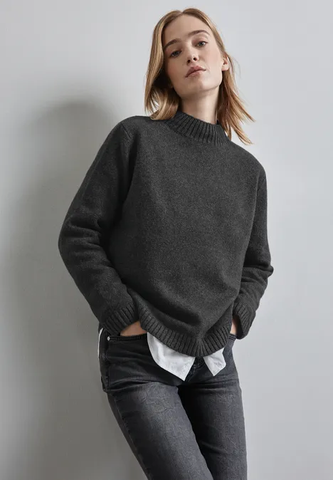 Strickpullover gravel grey mel.