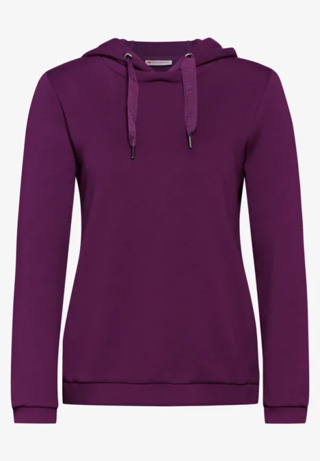 Sweat à capuche doux caspia purple