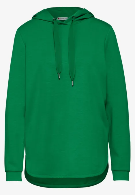Hoodie mit gerundetem Saum vibrant green