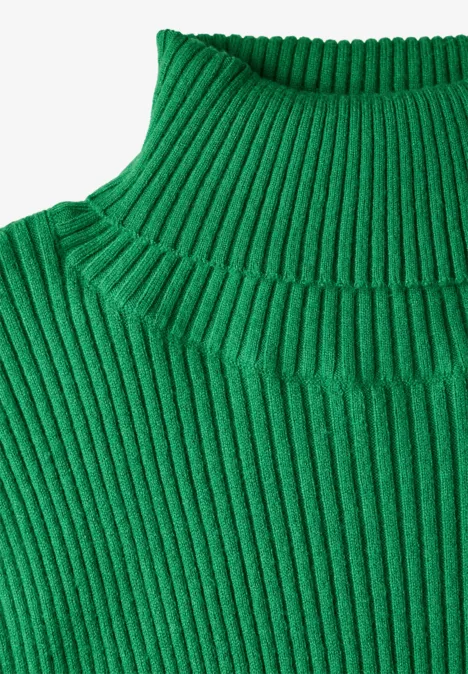Basic Rollkragen-Pullover vibrant green