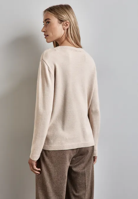 Basic Sweater macchiato beige mel.