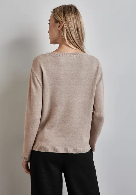 Basic Sweater mocha beige mel.