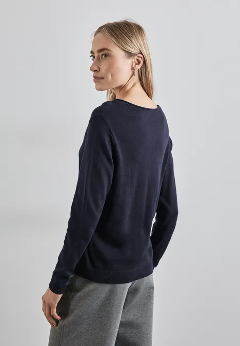 Feinstrickpullover deep blue
