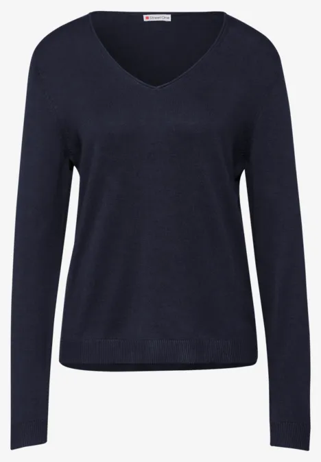 Feinstrickpullover deep blue