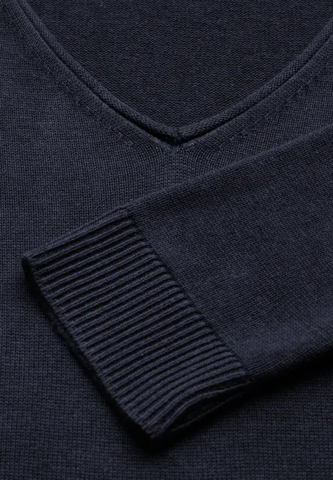 Feinstrickpullover deep blue