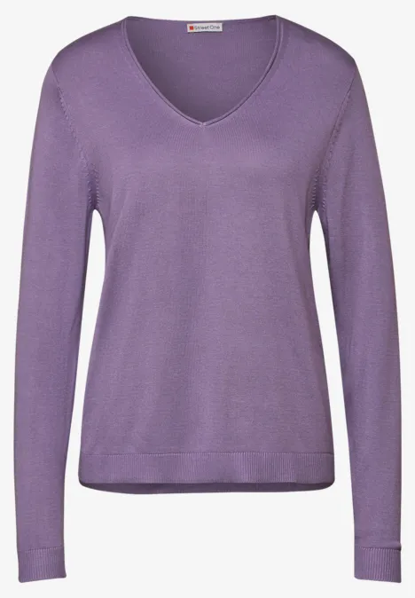 Feinstrickpullover light violet