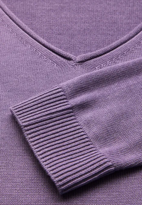 Feinstrickpullover light violet