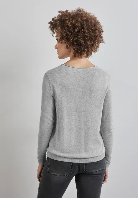 Feinstrickpullover heather grey mel.