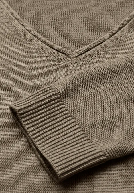 Feinstrickpullover mocha glow mel.