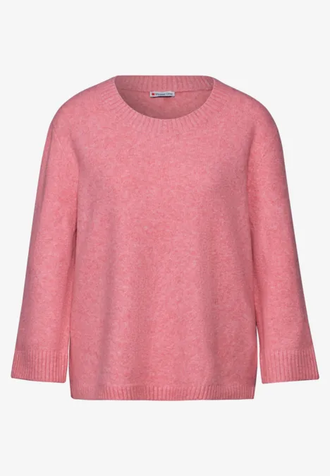 Strickpullover mit Rundhals sugar coral mel.