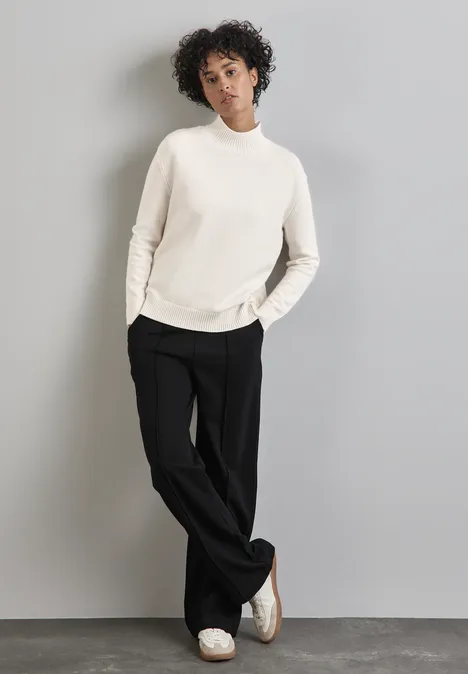 Pullover mit Turtleneck cream white melange