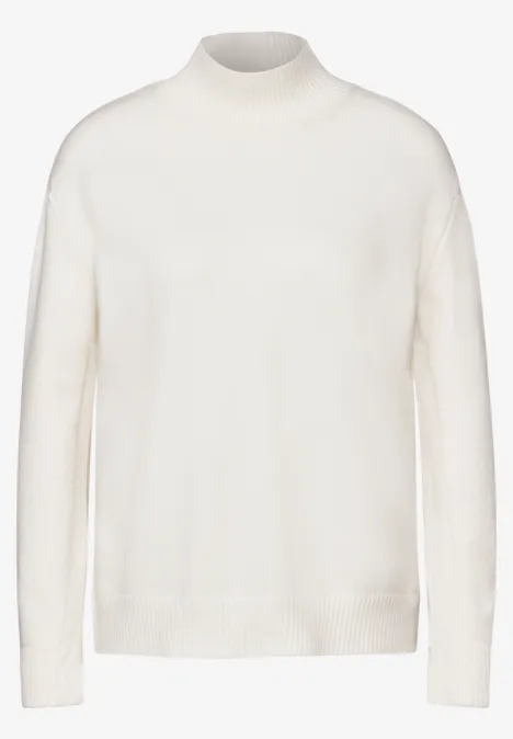 Pullover mit Turtleneck cream white melange