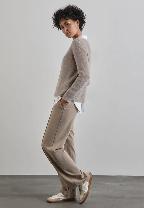Federgarn-Pullover breezy beige