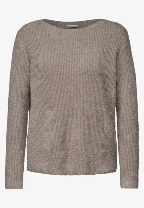 Federgarn-Pullover breezy beige