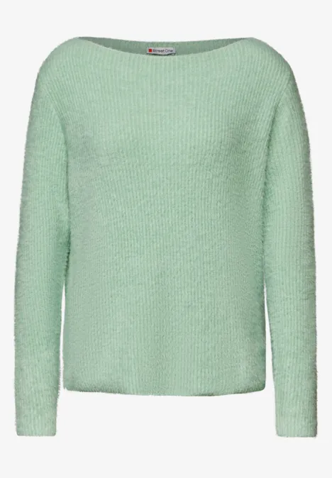 Federgarn-Pullover light sunlit green