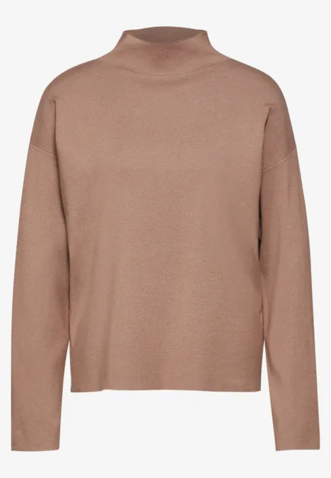Basic Feinstrickpullover rich mocha mel.