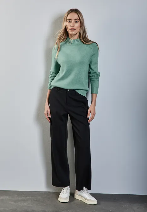 Pullover mit Stehkragen sunlit green mel.