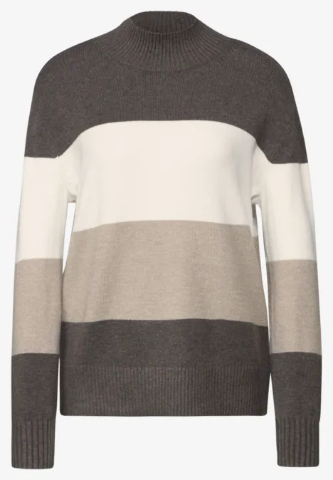 Gestreifter Pullover morel brown mel.