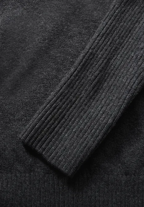 Strukturmix-Pullover anthracite melange