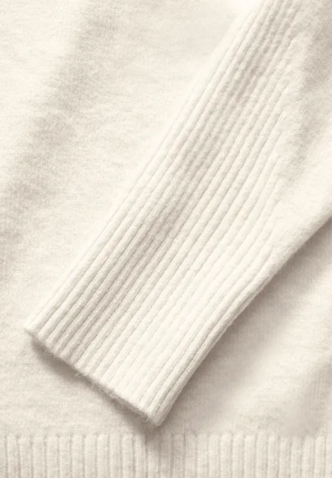Strukturmix-Pullover cream white melange