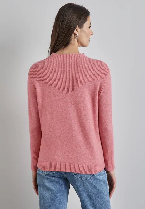 Strukturmix-Pullover sugar coral mel.