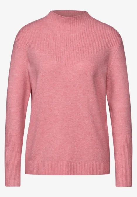 Strukturmix-Pullover sugar coral mel.