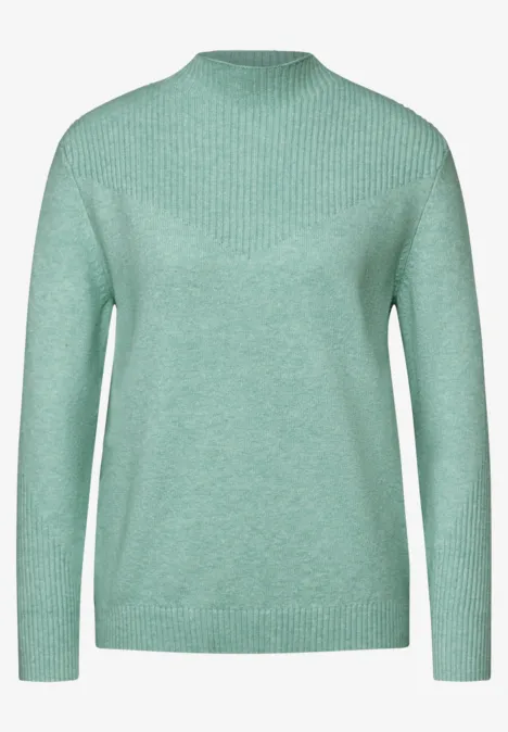 Strukturmix-Pullover sunlit green mel.