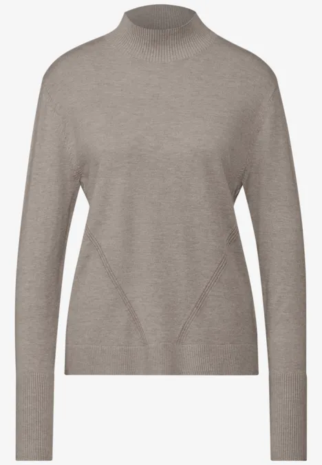 Basic Turtleneck Pullover mocha beige mel.