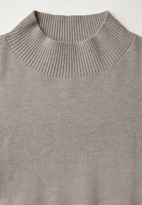 Basic Turtleneck Pullover mocha beige mel.