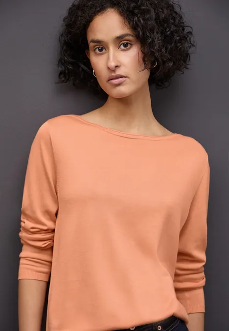 Strickpullover creamy orange