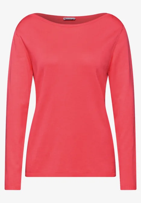 Strickpullover peach coral