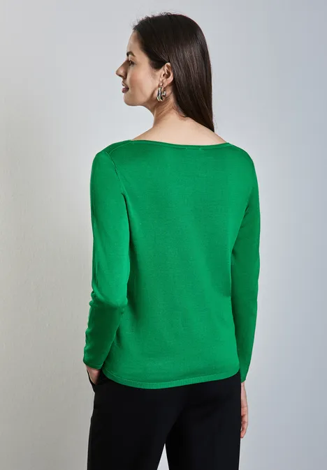 Strickpullover glowing green