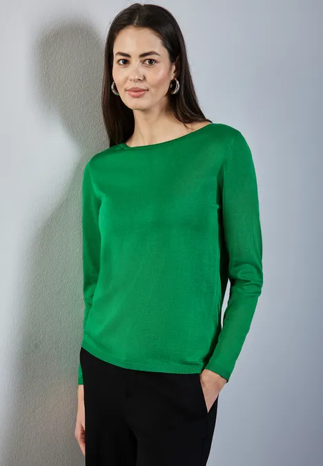 Strickpullover glowing green