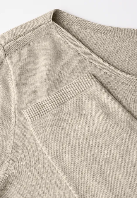 Strickpullover sheer beige mel.
