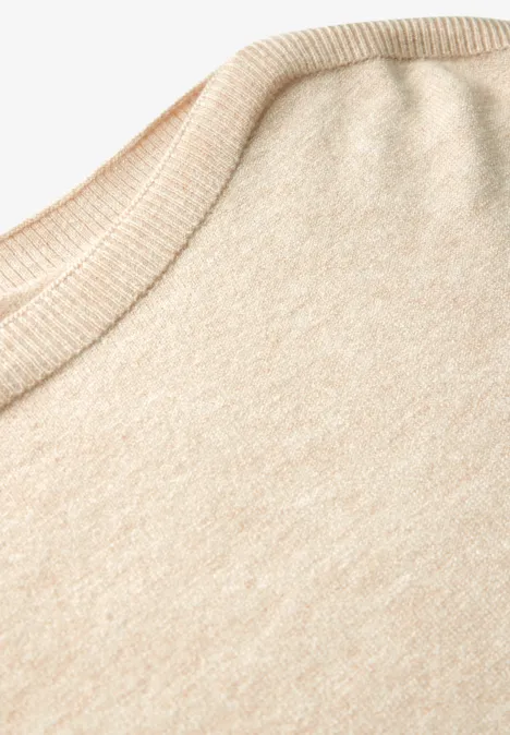 Kuscheliger Pullover sheer beige mel.