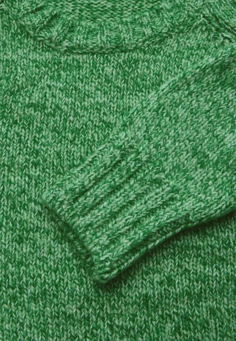 Mouliné Pullover vibrant green mel.