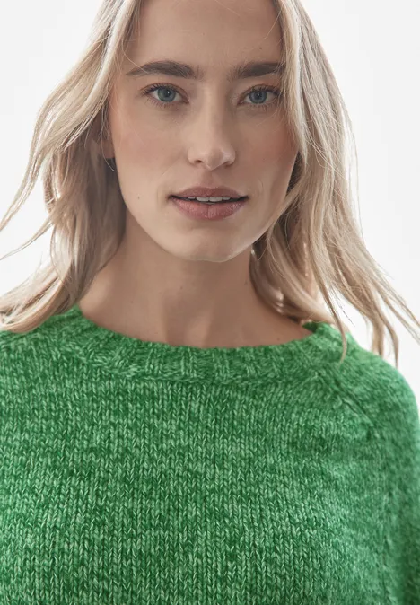 Mouliné Pullover vibrant green mel.
