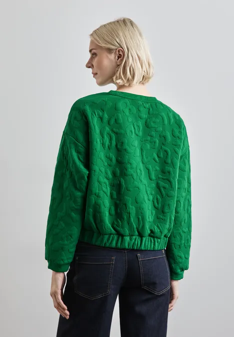 Sweat léopard oversize vibrant green
